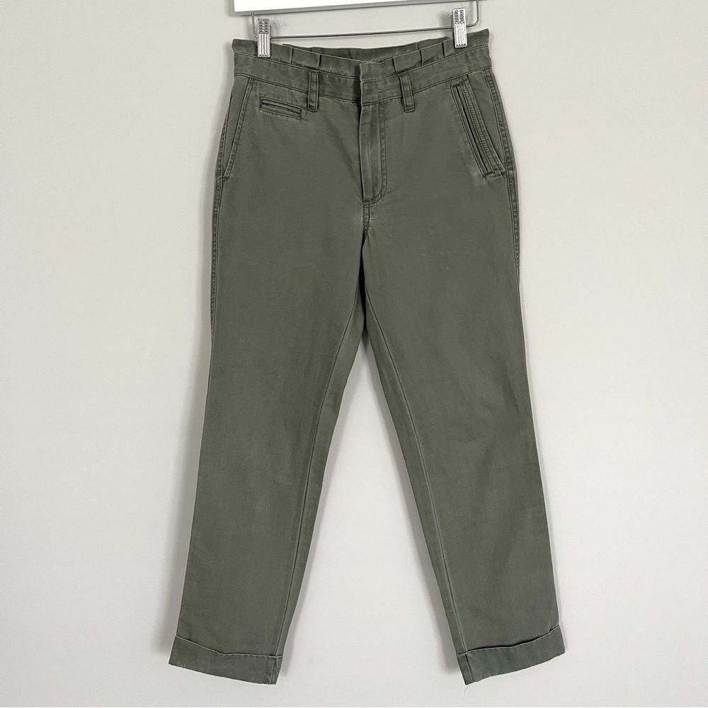 Marc by Marc Jacobs Green Khaki Pants Paper Bag Waist, Size 0